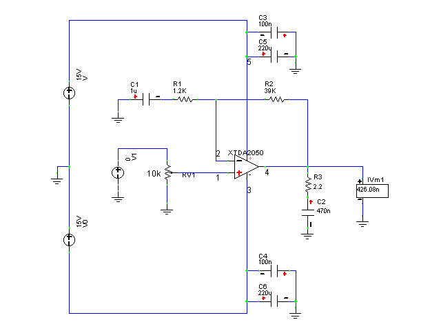 High-frequency amplifier schematic