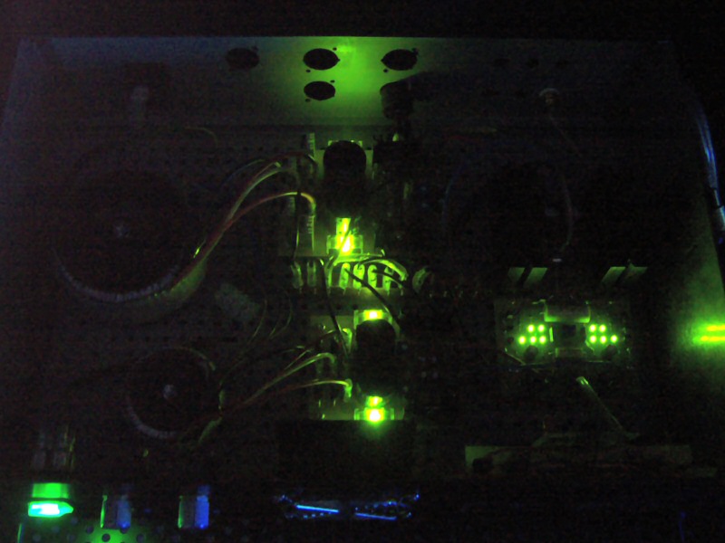 Completed amplifier in the dark photo