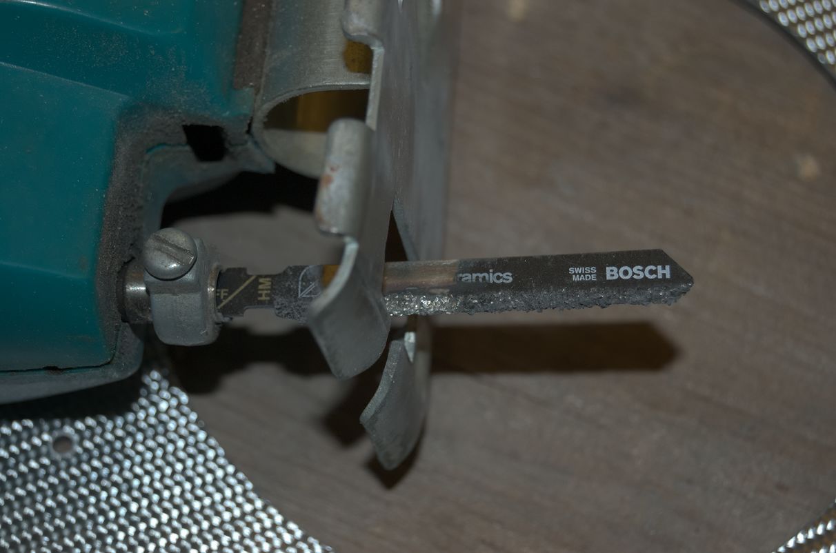 A tungsten carbide jigsaw blade.