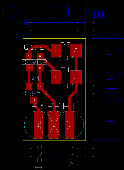 Current mirror PCB layout